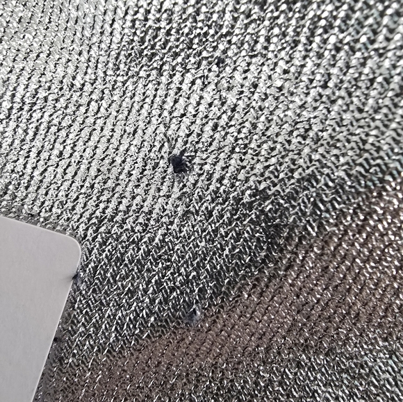 MSGM Coated Metallic Silver Mini Skirt 10 Concert Festival *read* - Picture 3 of 16